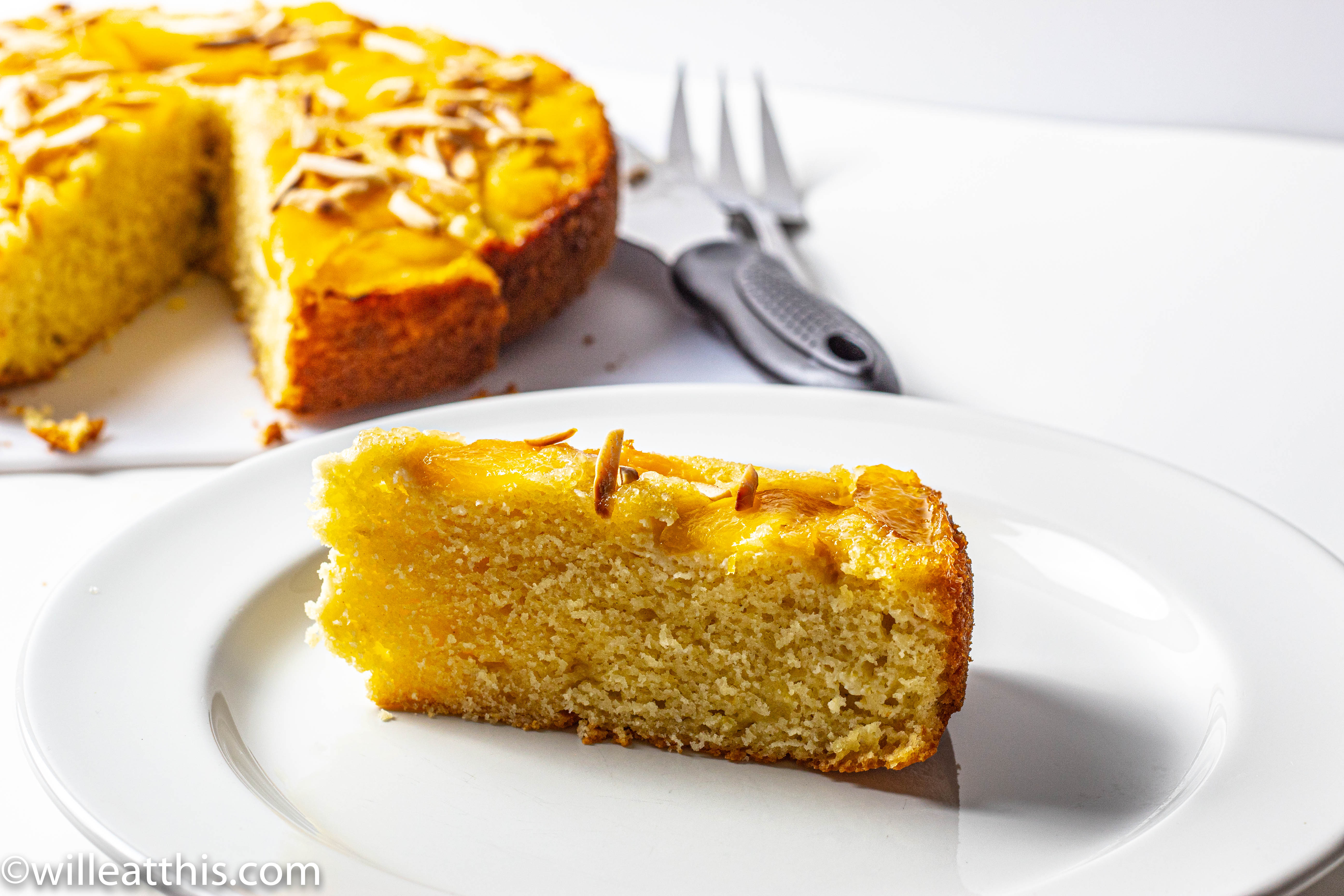 Upside Down Peach Olive Oil Cake - Will Eat This | Food & Other Stories